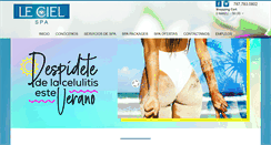Desktop Screenshot of lecielspa.com
